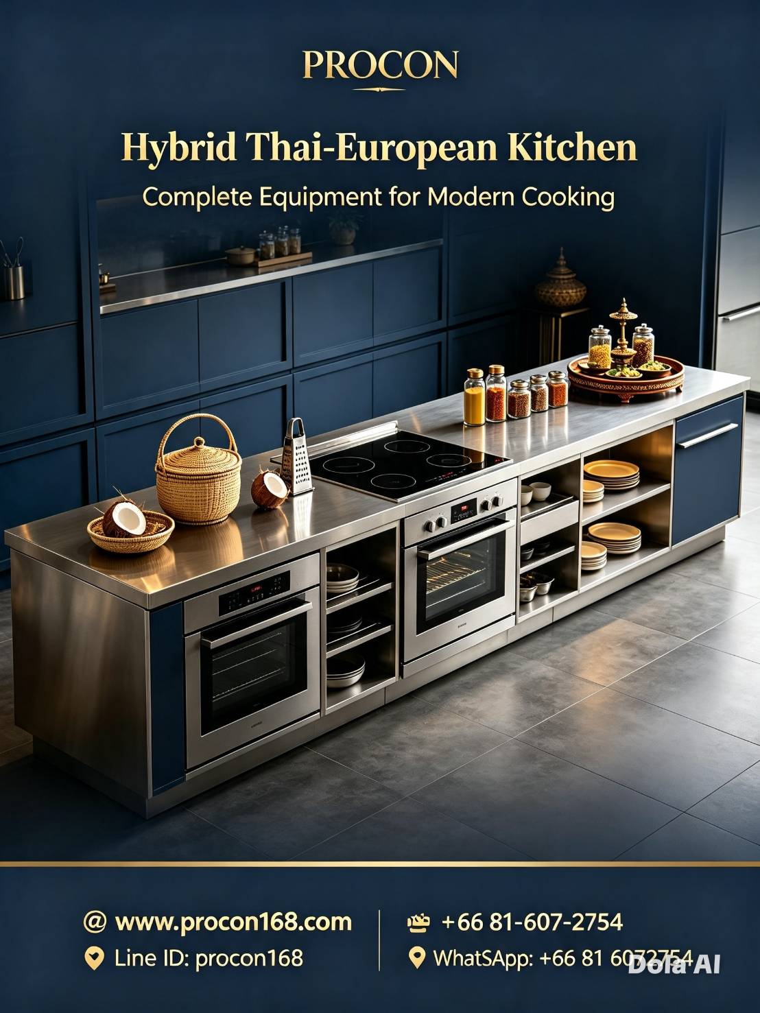 Service : Hybrid Thai-European Kitchen 